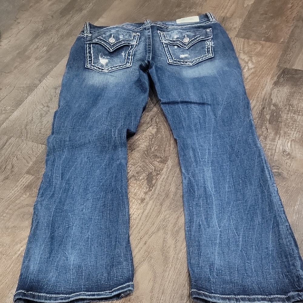 MISS ME Boot Cut Jeans with Distressed Details - Picture 5 of 9